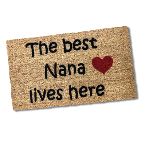 'Best Nana' Natural Coir Personalised / Custom Branded Welcome Doormat Buy Online in Zimbabwe thedailysale.shop