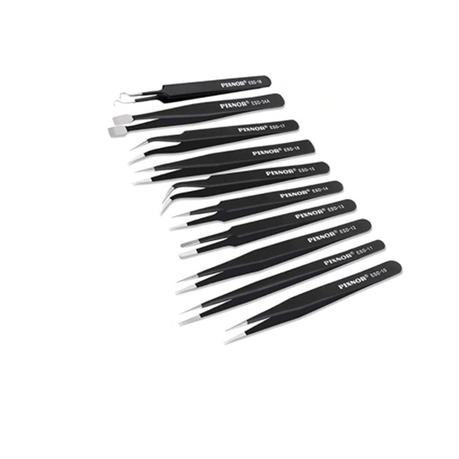 10 Pieces Anti-static ESD Tweezers Set Traight Nipper Curved Straight Tweezers Buy Online in Zimbabwe thedailysale.shop