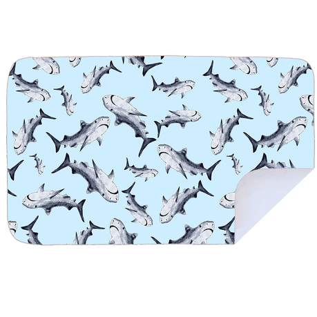 Bobums XL Microfibre Towel - Many Sharks