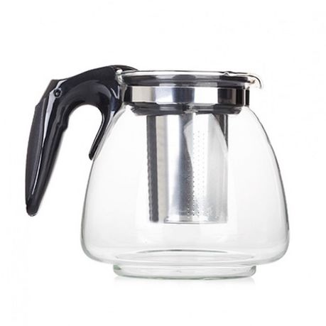 1.1L Glass Tea Pot with Stainless Steel Mesh Infuser / Strainer / Filter Buy Online in Zimbabwe thedailysale.shop