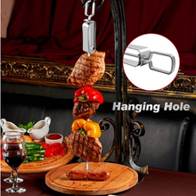 Load image into Gallery viewer, Lifespace Quality Set of 6 Stainless Steel Flat Kebab Skewers with Push Bar
