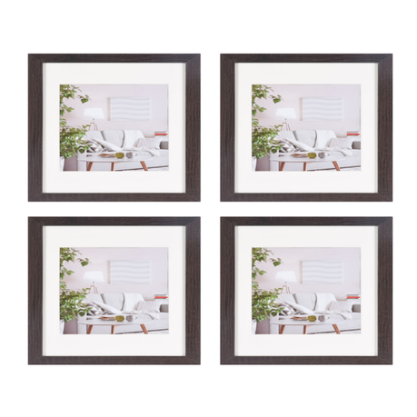 Modern Wooden Frame Dark Brown Picture Size 30x30cm 4 pack Buy Online in Zimbabwe thedailysale.shop