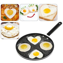 Load image into Gallery viewer, Non-Stick 4 Hole Breakfast Frying Pan-Black
