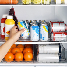 Load image into Gallery viewer, Pack of 2 Plastic Fridge and Pantry Storage Trays for Cans and Tins
