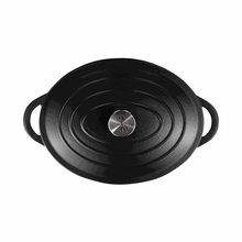 Load image into Gallery viewer, Chef Matt Black Cookware - Cast Iron 6.0l Oval Casserole
