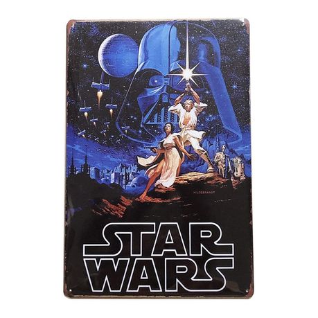 Aankopen - Star Wars - Retro Vintage Metal Wall Plate
