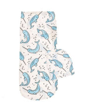 Load image into Gallery viewer, All Heart Dolphin Print Baby Wrap with Beanie
