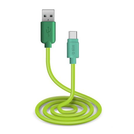 SBS USB - Type-C charging and data cable - Green 1m Buy Online in Zimbabwe thedailysale.shop