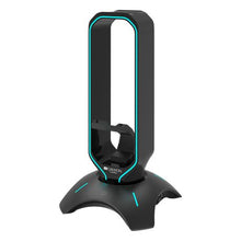 Load image into Gallery viewer, Canyon Gaming Bungee 3-in-1 Headphone Stand 2 Port USB 7 RGB Color - Black
