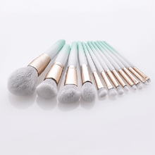 Load image into Gallery viewer, 12 Piece Blue Ombre Makeup Brush Set with Pouch
