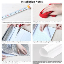 Load image into Gallery viewer, Kitchen Backsplash Aluminum Foil Contact Paper - 5 Pack
