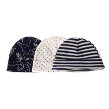 Load image into Gallery viewer, All Heart Elaphant printed 3pk baby hats
