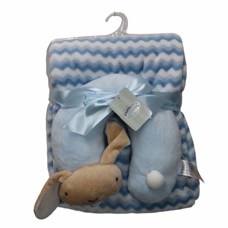 Baby Blanket With Pillow - Blue Buy Online in Zimbabwe thedailysale.shop