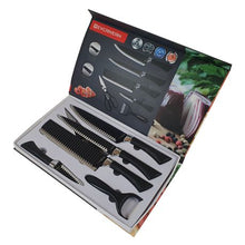 Load image into Gallery viewer, Hestia 6 Piece Non-Stick Kitchen Knife Set – Black
