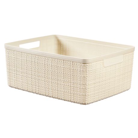 Curver by Keter - Jute Medium Basket White Buy Online in Zimbabwe thedailysale.shop