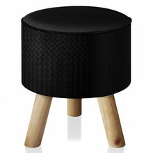 Load image into Gallery viewer, Creative Deco Plush Eco-Leather Stool - Argyle Pattern Knitted Surface
