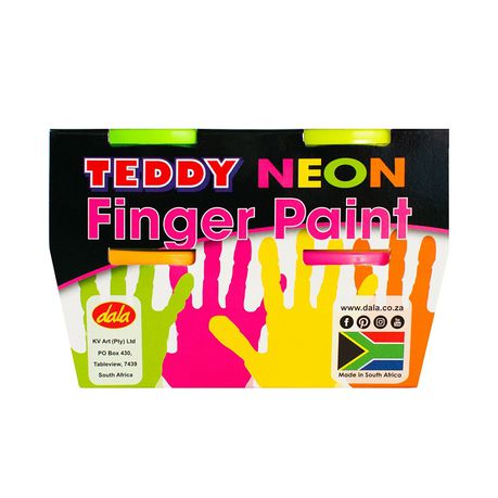 Teddy Neon Finger Paint 4 X 100g Buy Online in Zimbabwe thedailysale.shop