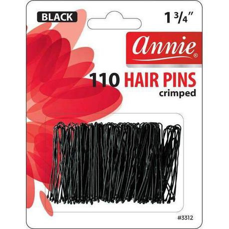 ANN03312 - Annie - Hair Pins 1 3/4 110Ct Black - 6 pack