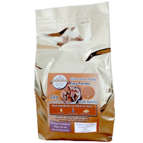 1kg Wheat Bran Rusks with Raisins - Jacobs Pastries - Easy Pre-mix Buy Online in Zimbabwe thedailysale.shop