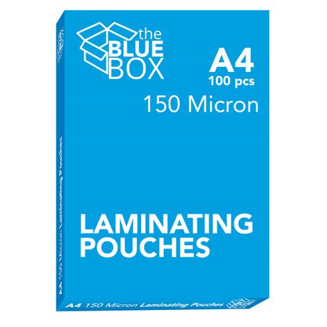 Blue Box A4 Laminating Pouches 150 Micron - 100 Pouches
