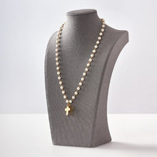 Load image into Gallery viewer, Double Cross Drop Glass Pearl Beads (Necklace)
