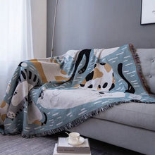 Load image into Gallery viewer, Double-side Woven Throw Blanket Sofa Cover - Cats
