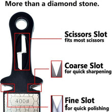 Load image into Gallery viewer, Diamond Sharpener for knives and scissors, 400/1000 Grit, 5-in-1
