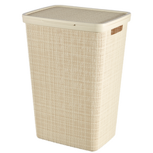 Load image into Gallery viewer, Curver by Keter - Jute Laundry Hamper Oasis White
