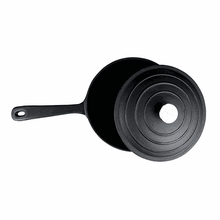 Load image into Gallery viewer, Chef Matt Black Cookware - Cast Iron 24cm Sauce Pan &amp; Lid
