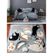 Load image into Gallery viewer, Double-side Woven Throw Blanket Sofa Cover - Cats
