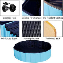 Load image into Gallery viewer, Foldable Outdoor Pet Dogs Cats Bathtub Wash Tub Portable Swimming Pool
