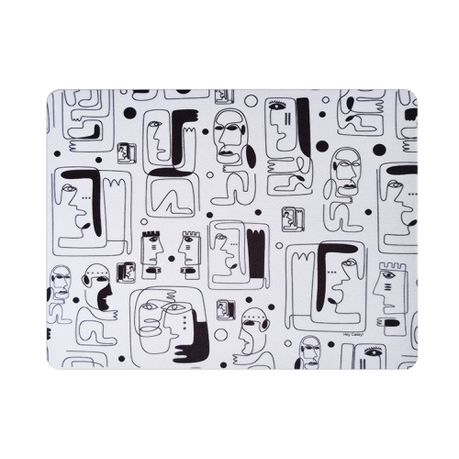 Hey Casey! Abstract Faces Line Art Mouse Pad Buy Online in Zimbabwe thedailysale.shop