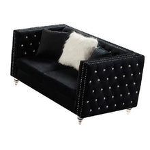 Load image into Gallery viewer, LUX Studded 2 Seater Sofa Black
