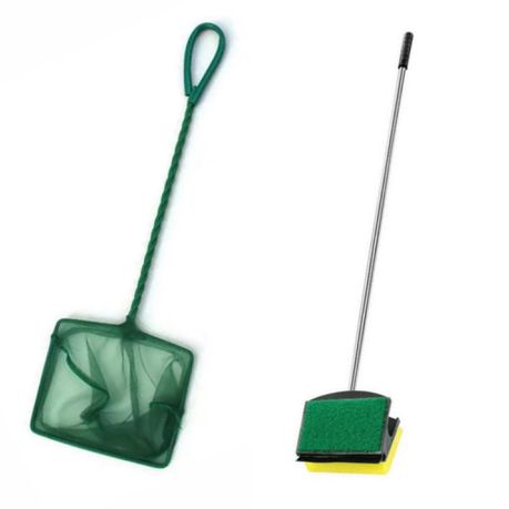 Fish Tank Algae Scraper Sponge Glass Cleaner and Net Buy Online in Zimbabwe thedailysale.shop