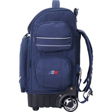 Load image into Gallery viewer, School Mate® Hard Base Ripstop Polyester XL Trolley Back Pack NAVY S-2981
