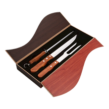 Load image into Gallery viewer, 3 Piece Wood Handled Carving Set
