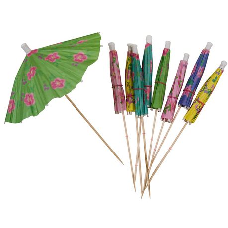 Aankopen - Cocktail Parasol Umbrella Tropical Toothpicks - 120 Units
