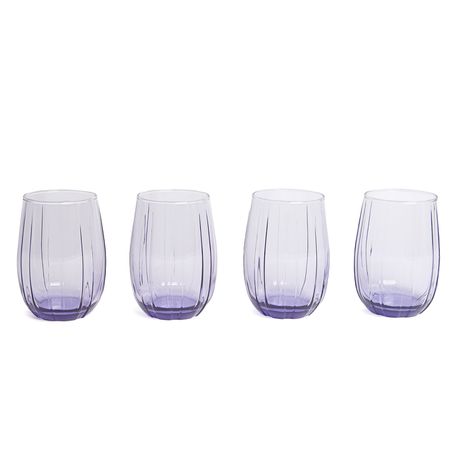 George & Mason - 350ml Purple Whisky Tumbler - Set of 4