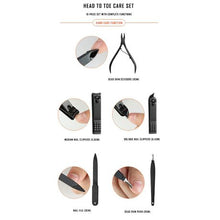 Load image into Gallery viewer, GreenLeaf Matt Black Manicure, Pedicure Set 18 Piece
