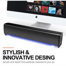 Load image into Gallery viewer, 3.5 mm Audio Jack USB Computer Speaker light heavy bass desktop speaker
