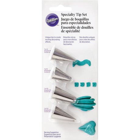 4Pc Specialty Piping Nozzle Tip Buttercream Icing Decorating Effects Set Buy Online in Zimbabwe thedailysale.shop