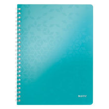 Load image into Gallery viewer, Leitz: A4 Ruled Perforated Punched WOW N/book Wire Bound - Ice Blue
