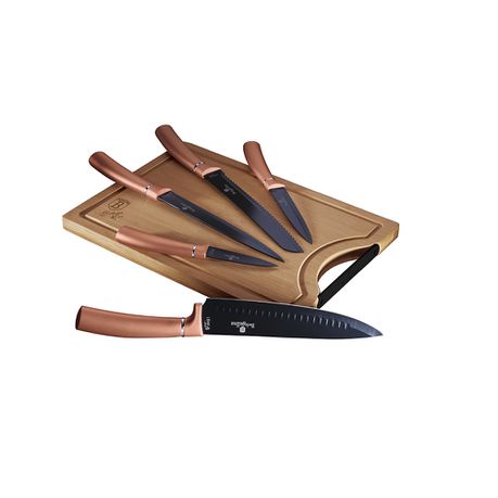 Berlinger Haus 6-Piece Knife Set with Bamboo Cutting Board - Rose Gold Buy Online in Zimbabwe thedailysale.shop