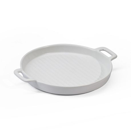 Fine Living Round Ceramic Oven Dish - White Buy Online in Zimbabwe thedailysale.shop