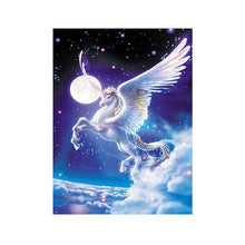 Load image into Gallery viewer, Diamond Painting DIY Kit, Round diamonds, 40x30cm- Pegasus and Moon
