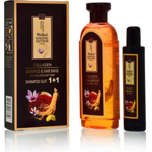 Load image into Gallery viewer, Saffron Ginseng Anti Hair Loss Essence Collagen Shampoo Hair Mask - Wellice

