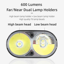 Load image into Gallery viewer, Cyclingbox Double Head Super Bright Front Bike Light with 4 Light Modes
