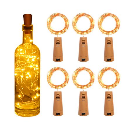Christmas festive season Cork bottle LED light (6 Pack) Buy Online in Zimbabwe thedailysale.shop