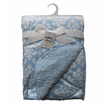 Baby Blanket  - Fancy Print Blue