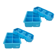 Load image into Gallery viewer, ALTA Cubes &amp; Spheres Ice Tray - Blue (Set of 2)
